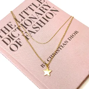 Layered Gold Star Necklace