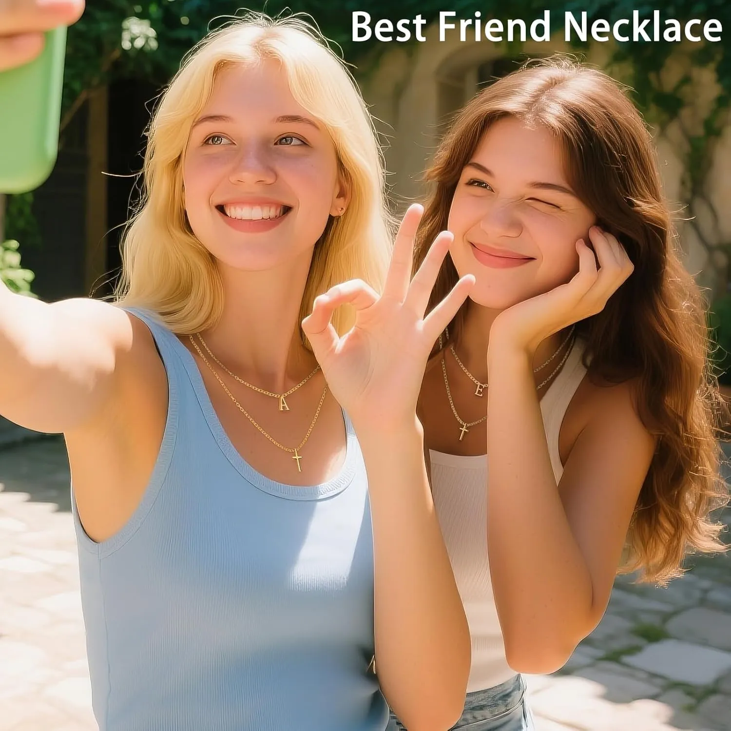 Layered Initial and Cross Necklaces for Women Dainty Christian Jewelry Personalized Name Necklace Christian Gift for Her Elegant 18k Gold Plated Initial Necklace for Women
