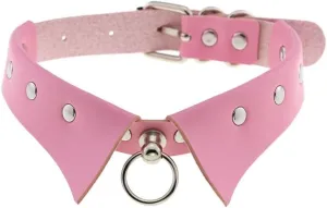 Leather Choker Necklace for Women Adjustable Handmade Hip Hop Costume Cosplay Nightclub Punk Neck Collar Choker