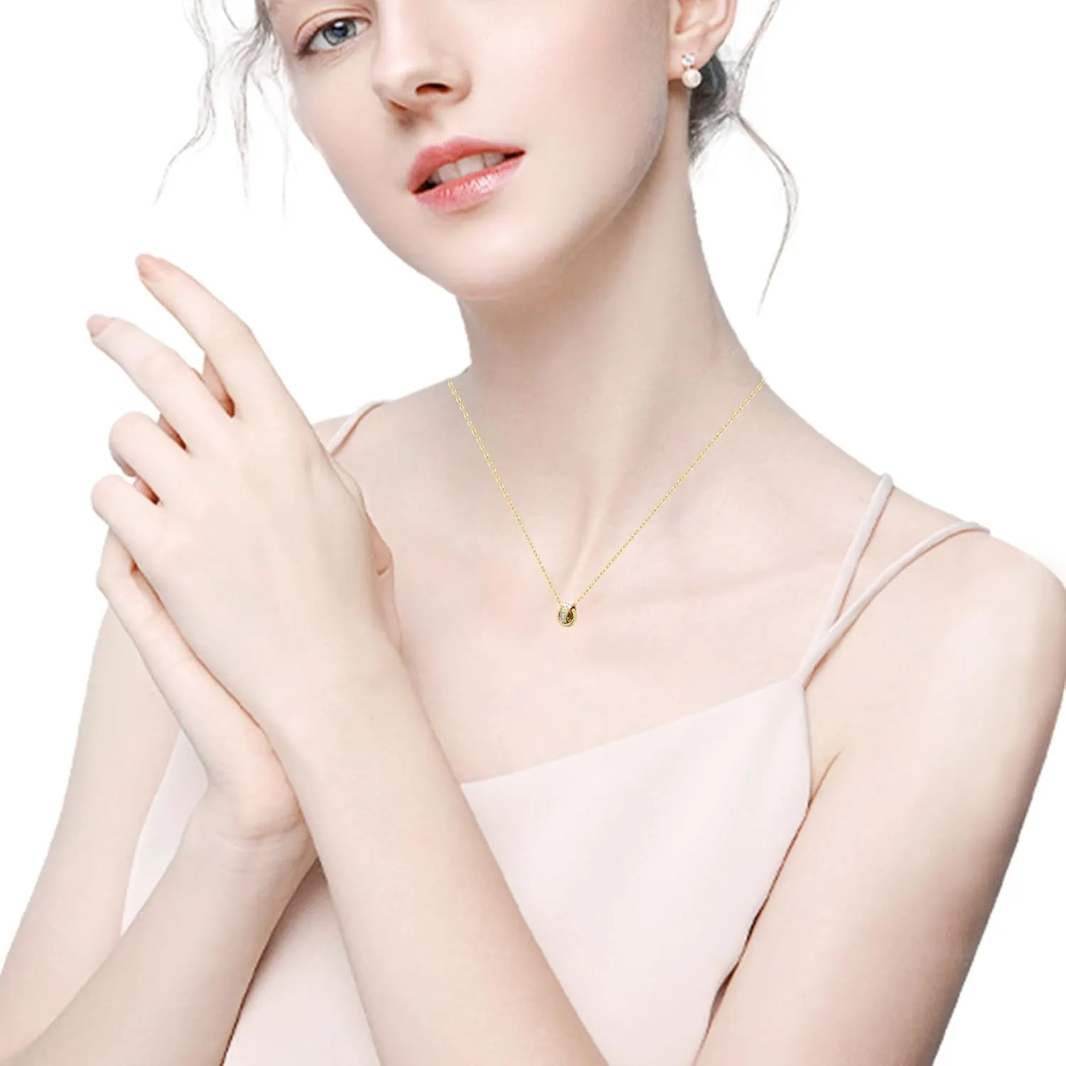 Lightning Bolt/Heart/Lock/WaveStar for Women Gold Dainty Necklaces for Women 14k Gold Plated Pendant Necklace Simple Cute Necklaces for Women