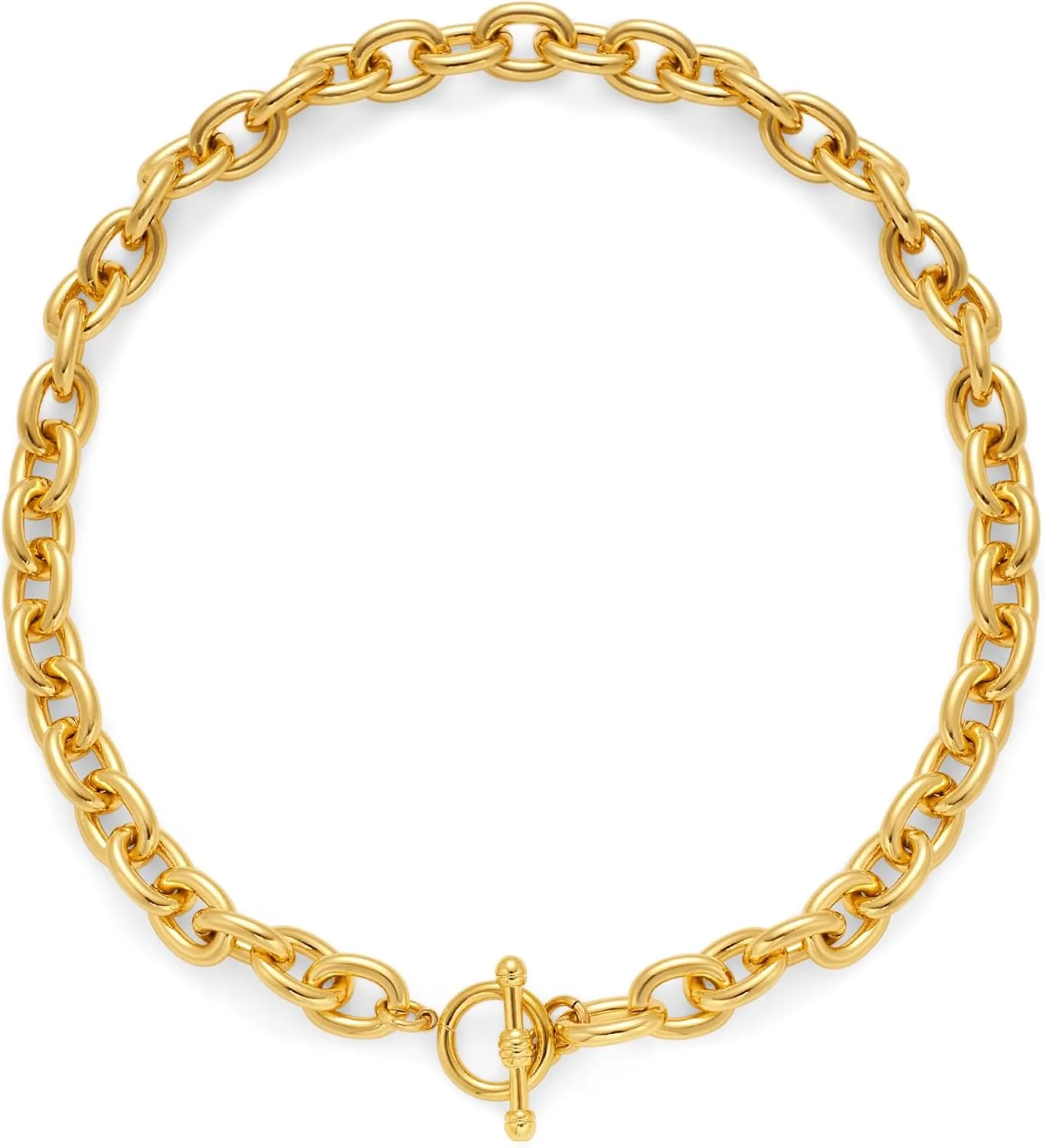 LILIE&WHITE Gold Necklaces For Women Chunky Necklaces Trendy Gold Link Chain Necklace Fashion Choker Necklace Women Jewelry Gift