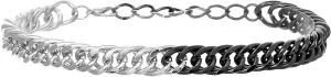 Link Chain Collar Choker Necklaces for Women ?C Chunky Chain Choker ?C Fashion Statement Necklace - Modern Two Tone Multi-Plated Design ?C Gift Box Included