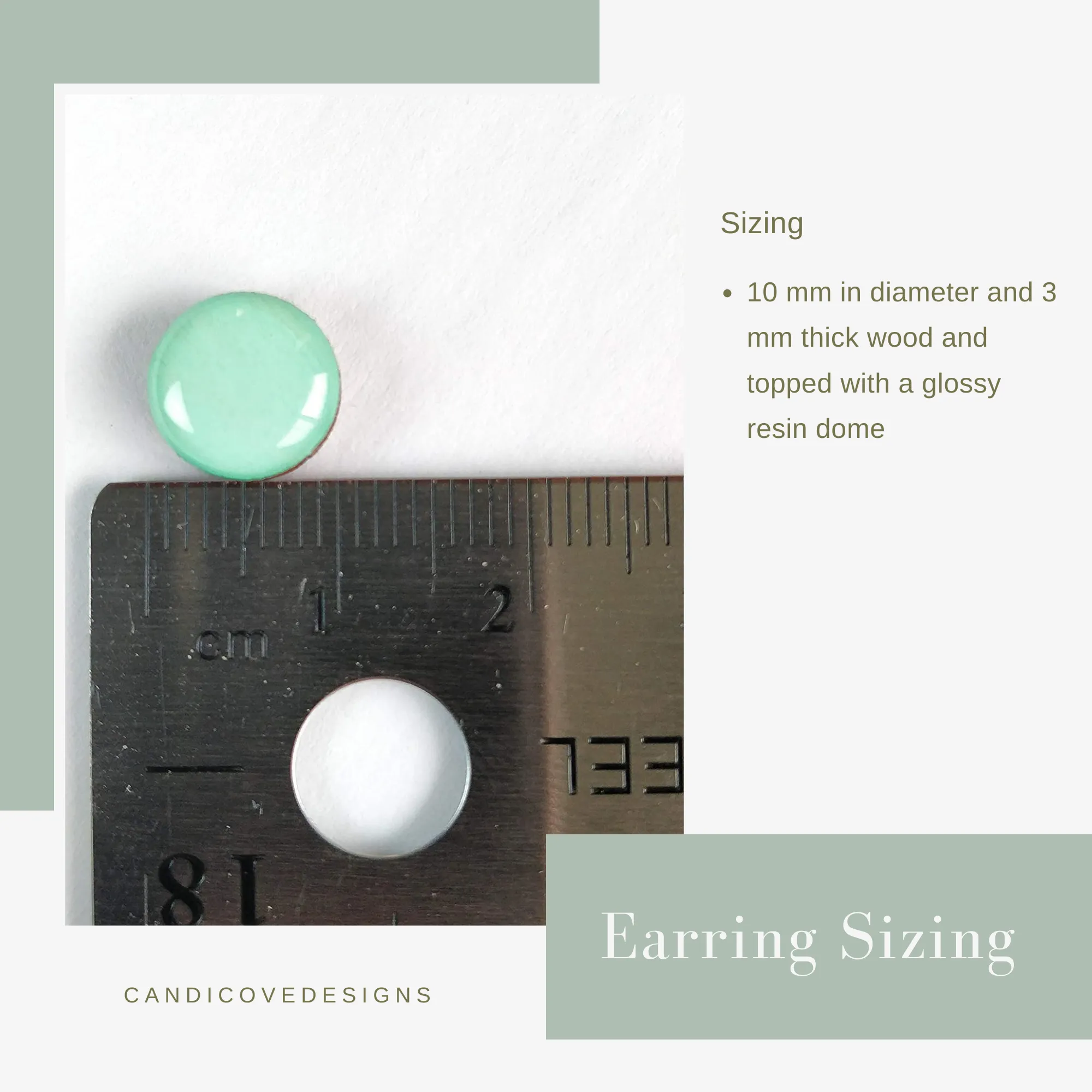 Lipstick Red Stud Earrings by Candi Cove Designs
