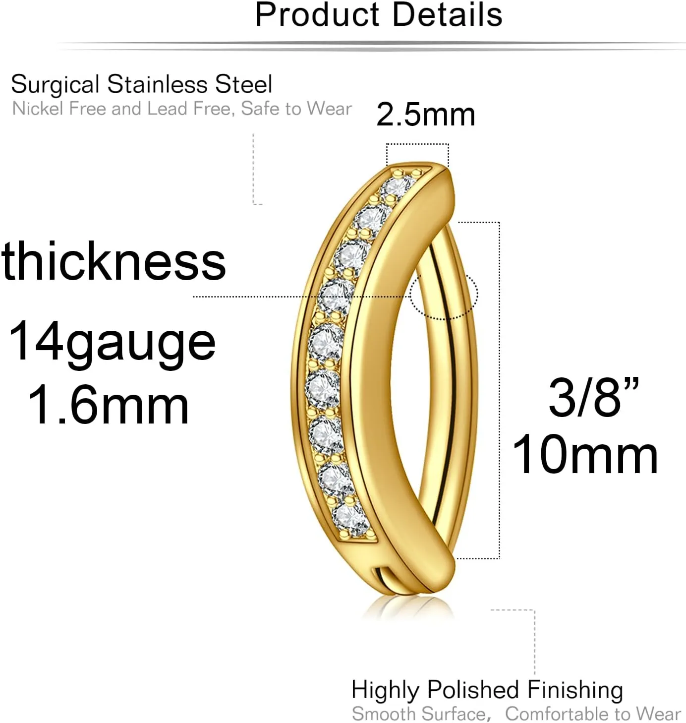 Longita Belly Button Ring Dangle Belly Button Rings Dangling Belly Button Rings Clicker Belly Button Ring Surgical Steel Rose Gold Belly Rings Belly Piercing Jewelry Navel Rings for Women