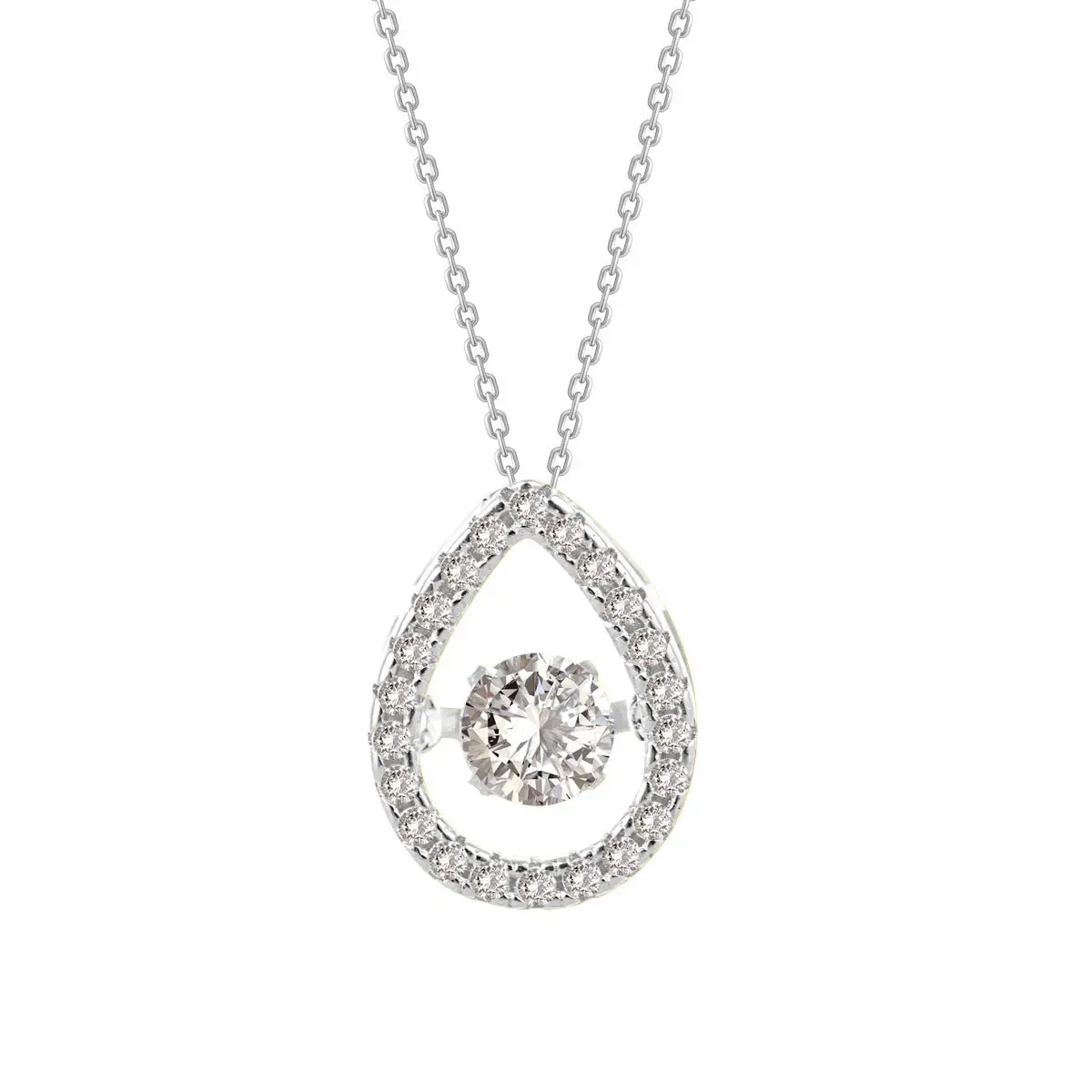 LOVCIA Exquisite New Water Drop 925 Sterling Silver Necklace Jewelry for Women