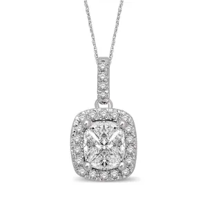 Lovecuts 14K White Gold 2/5 Ct.Tw.Diamond Fashion Pendant