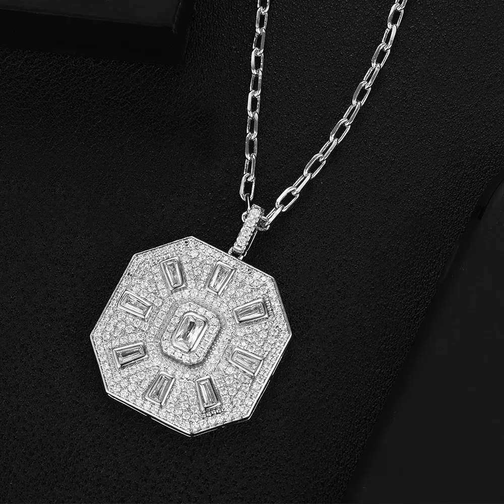 Luxury Exquisite Noble Chains Square Pendant Drop Necklace Jewelry for Women Girl