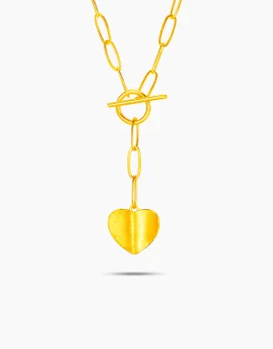 LVC 9IN Carla Heart 999 Gold Necklace