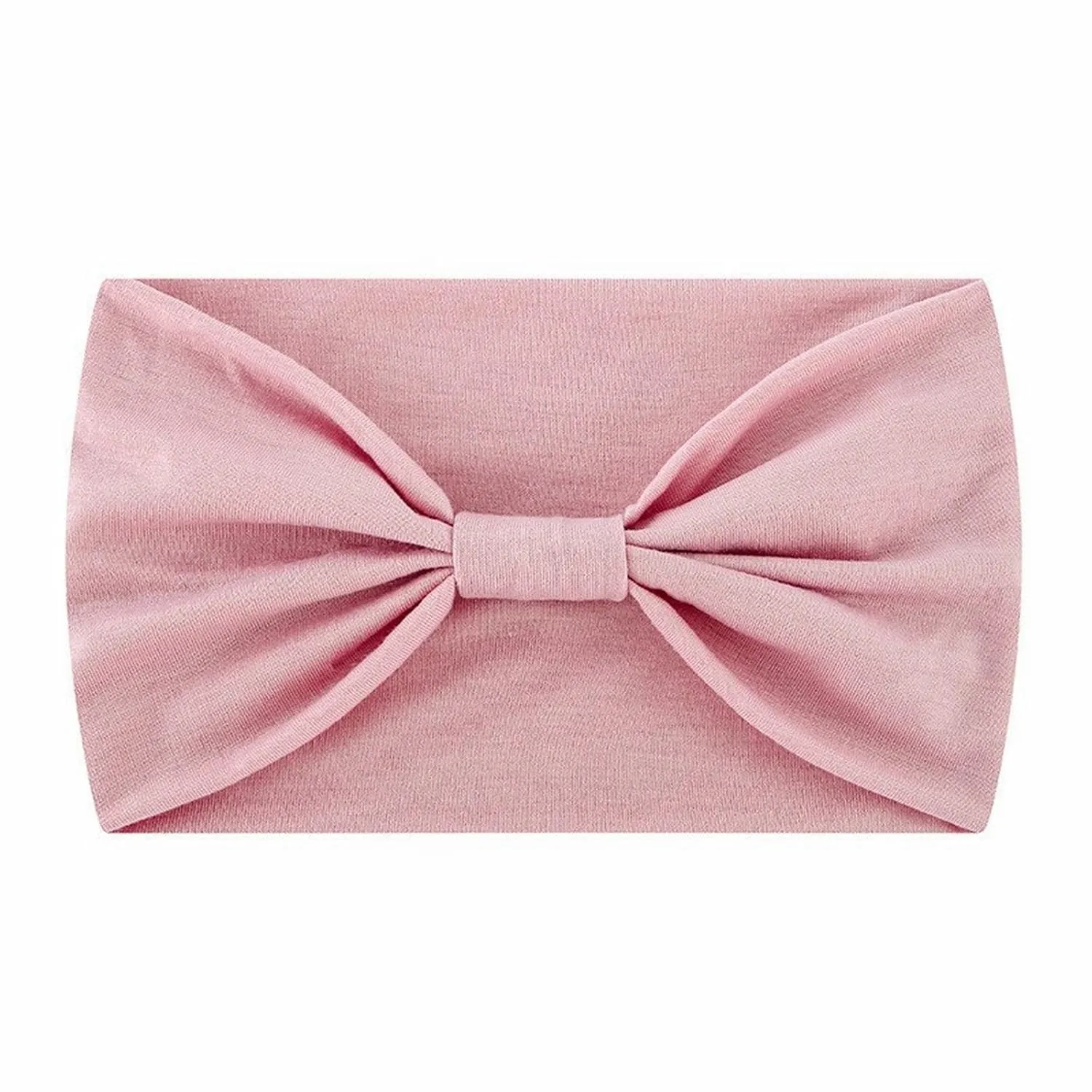 Make Up Headbands for Womenist Knotted Head Bands Boho Non Slip Hair Bands Elastic Hair (Pink, One Size)