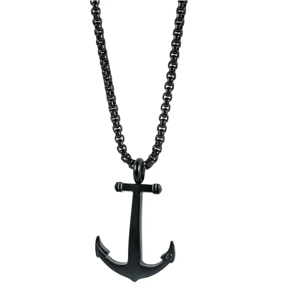 Matte Black Anchor Round Box Chain | Italgem Steel