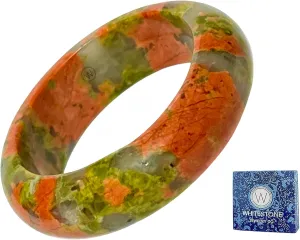 Maya Stone Ring Collection | Natural Stone Band for Women and Men | Stackable Ring | 6mm Wide