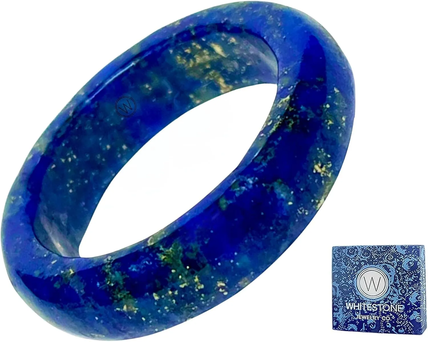 Maya Stone Ring Collection | Natural Stone Band for Women and Men | Stackable Ring | 6mm Wide