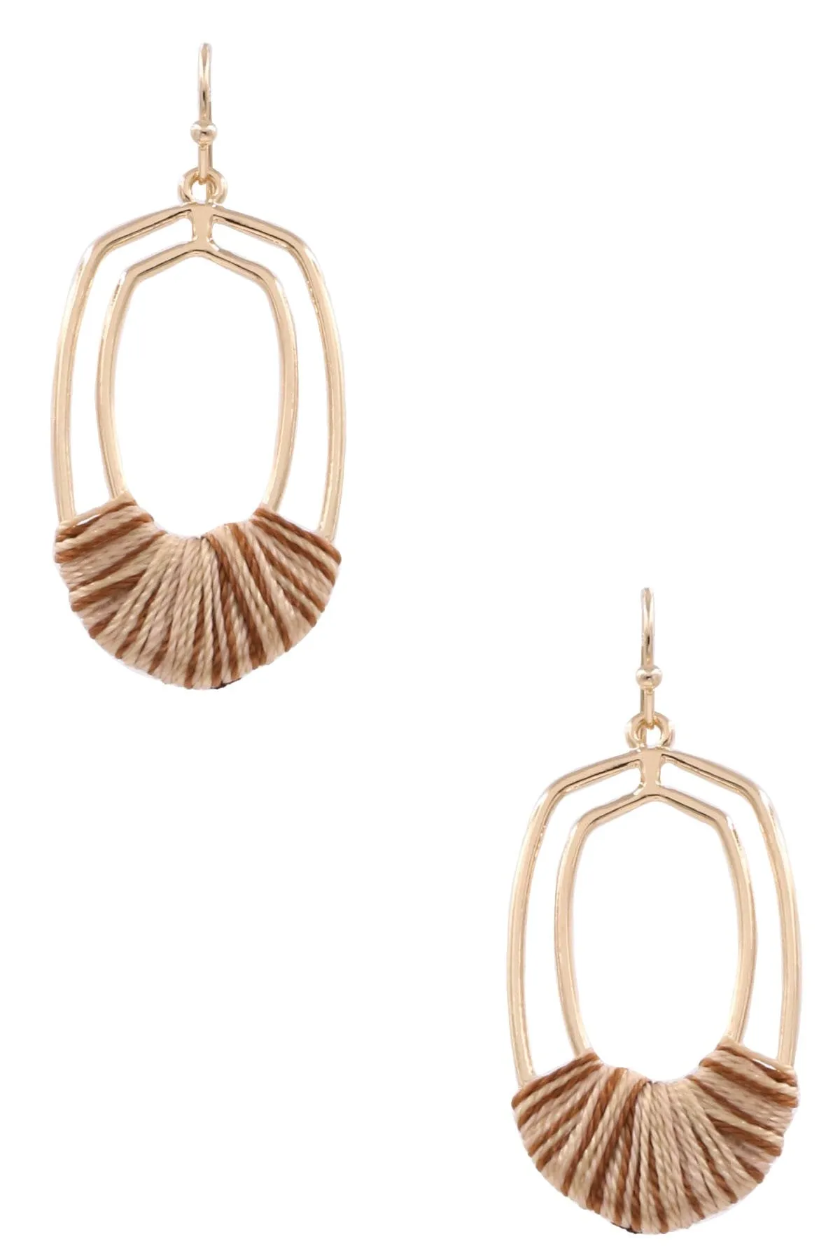 Metal Cotton Spool Diamond Earrings