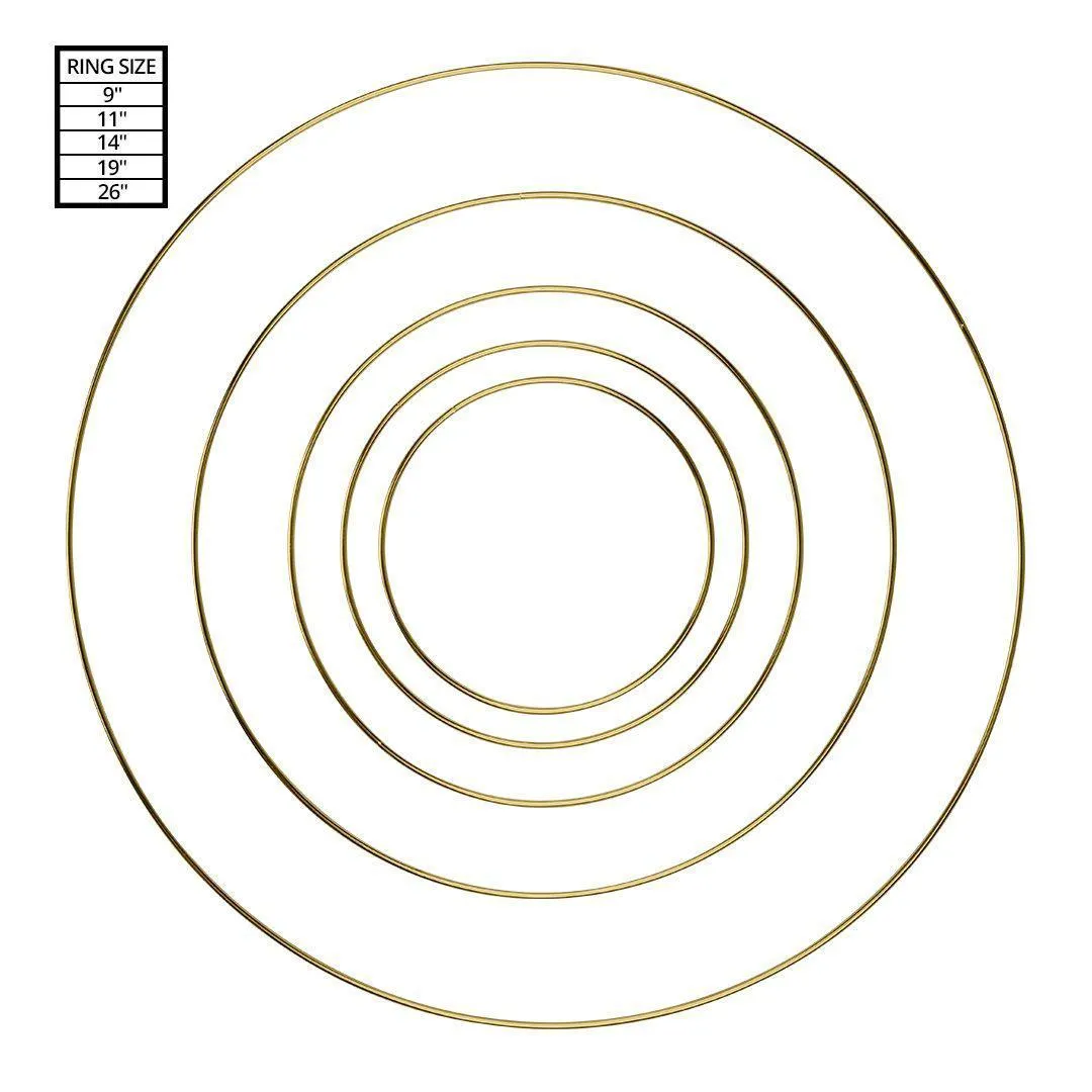 Metal Hoop Wreath Rings