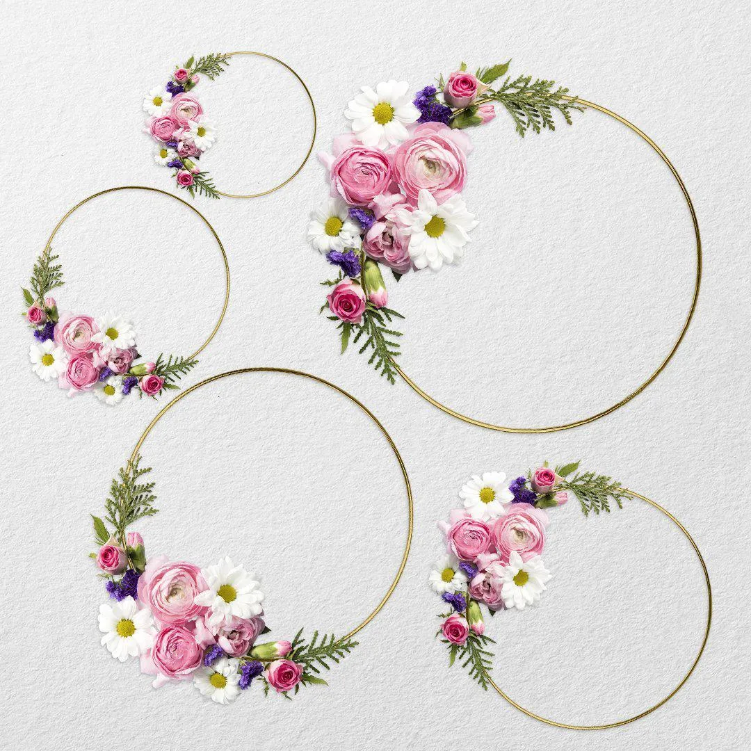 Metal Hoop Wreath Rings