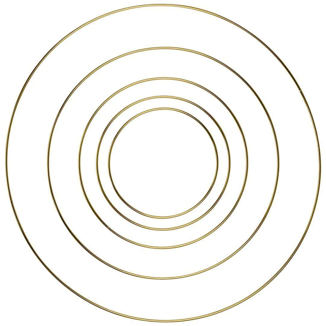 Metal Hoop Wreath Rings