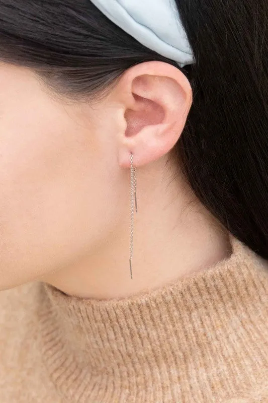 Mini Needle Drop Earrings