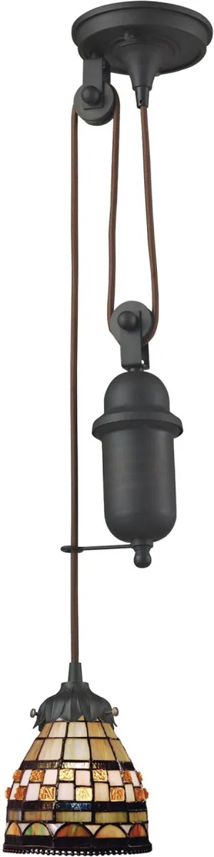 Mix-N-Match 1 Light Pulldown Pendant In Classic Bronze