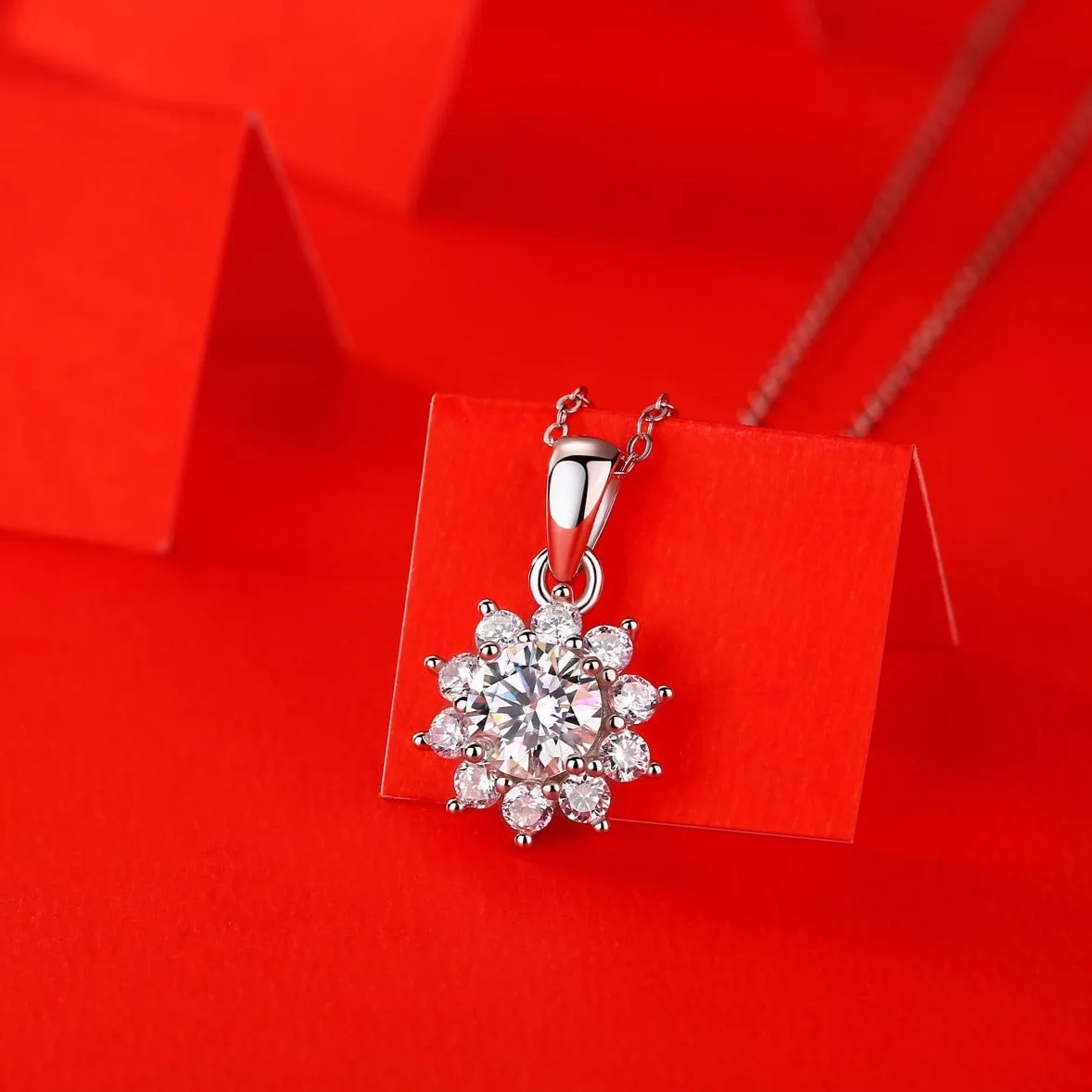 Moissanite Necklace Pendant – Desire Style with 18K Gold Plating