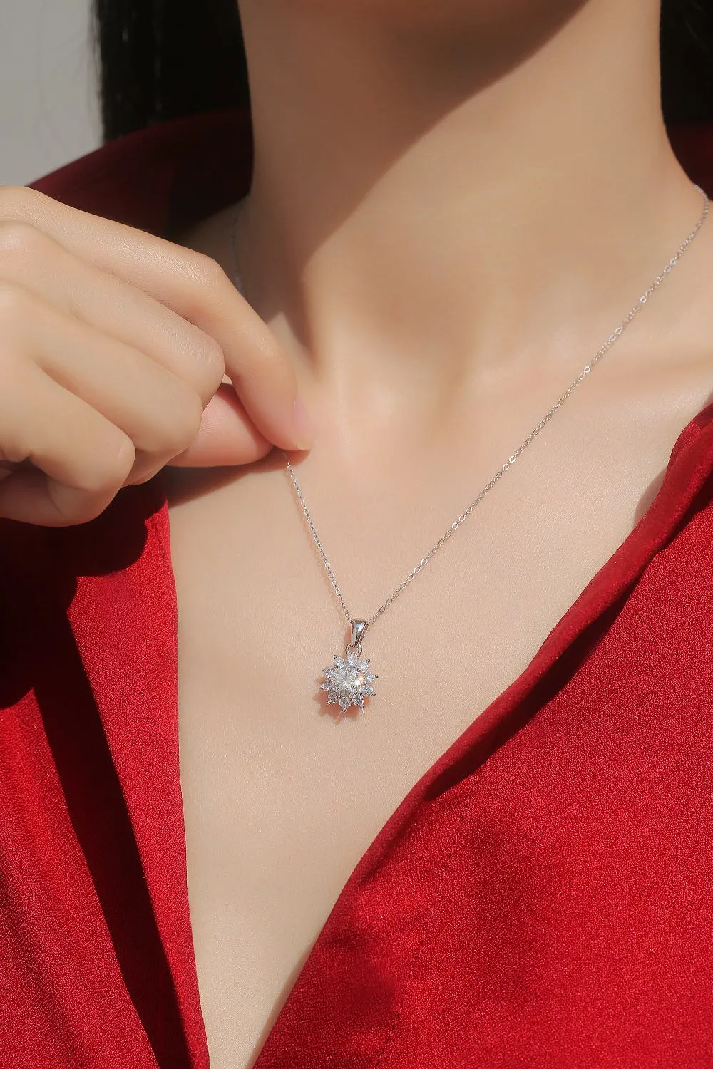 Moissanite Necklace Pendant – Desire Style with 18K Gold Plating