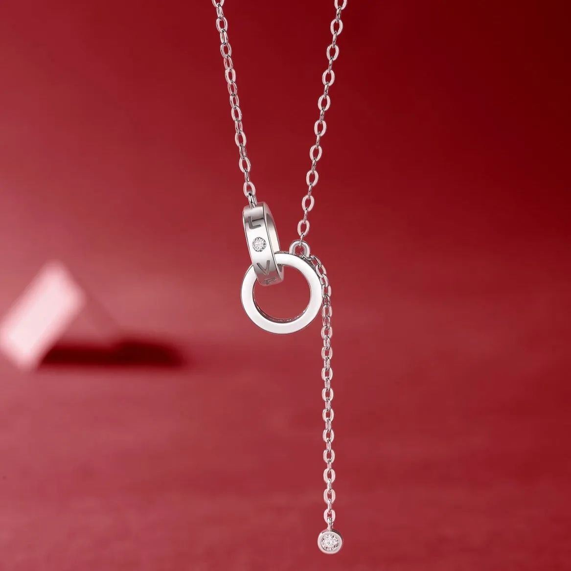 Moissanite Pendant Necklace for Women | 925 Sterling Silver with 18K Gold Plating | Interweaving of Love Design