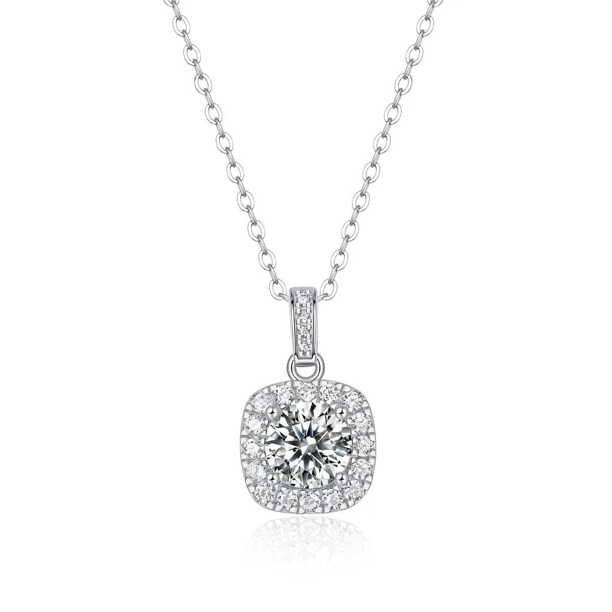 Moissanite Pendant Necklace for Women | 925 Sterling Silver with 18K Gold Plating | Universe Design