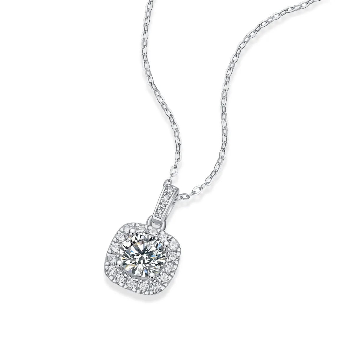 Moissanite Pendant Necklace for Women | 925 Sterling Silver with 18K Gold Plating | Universe Design