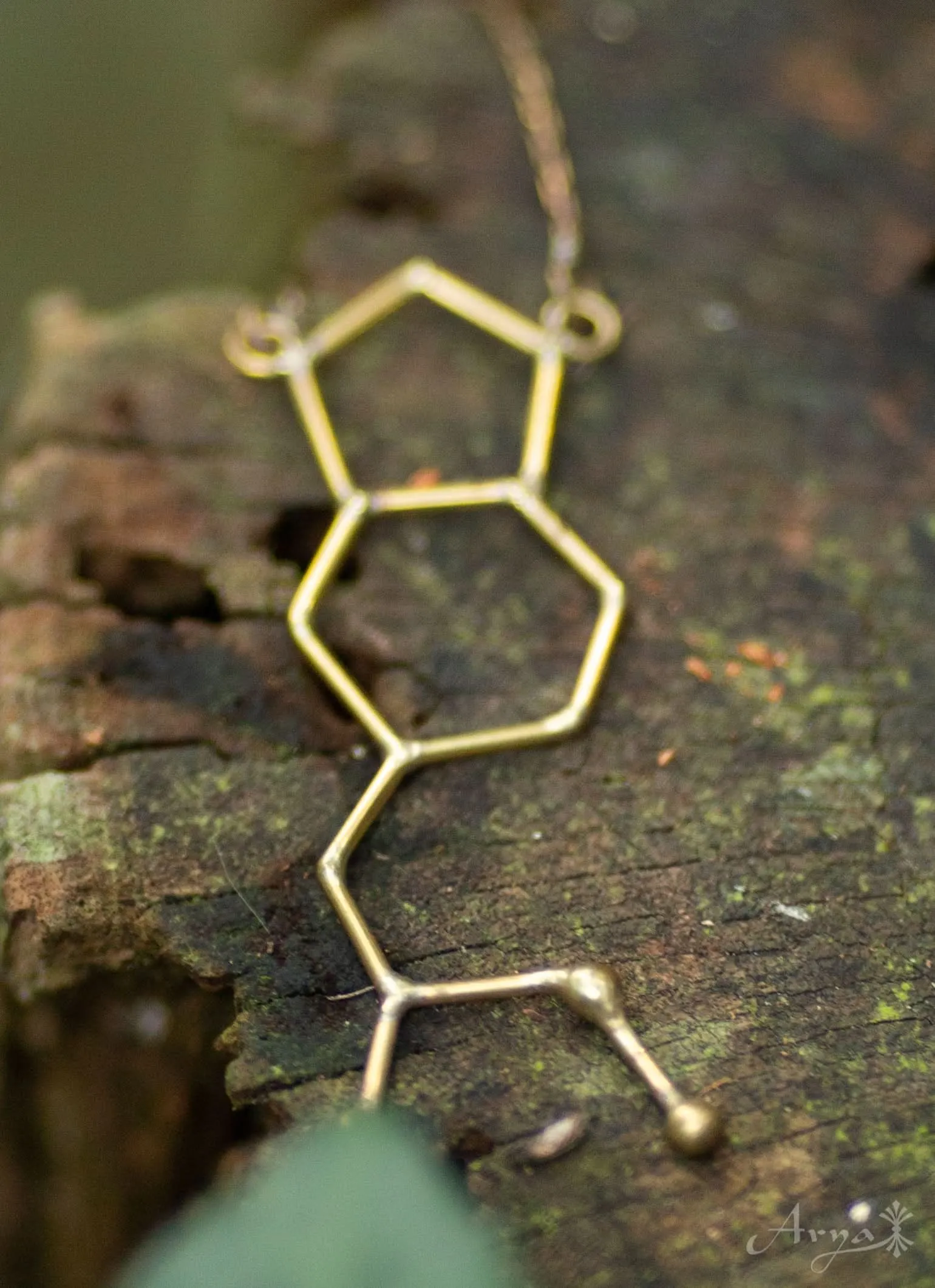 Molecule Universe Pendant - Brass