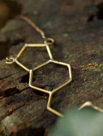 Molecule Universe Pendant - Brass