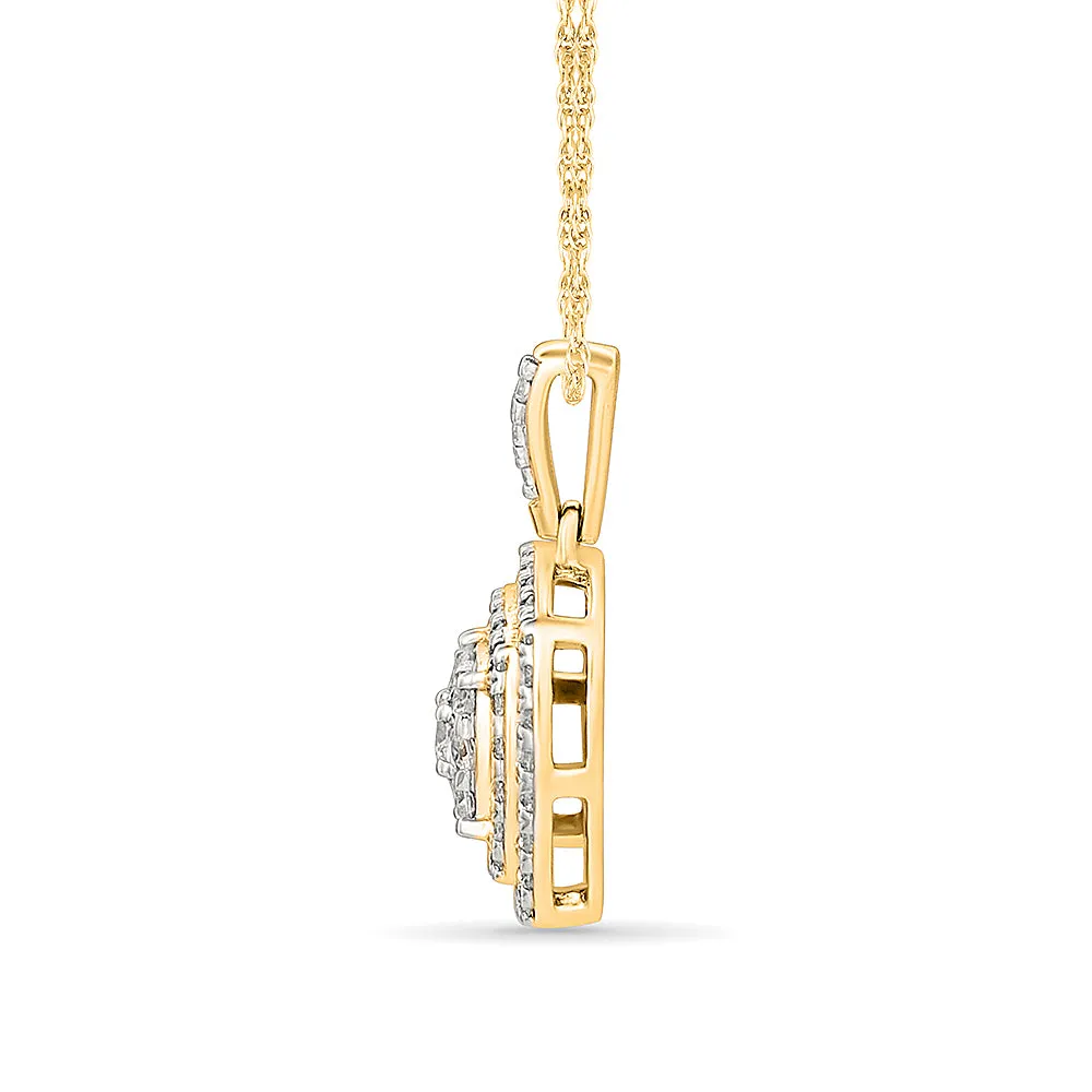 Multi-Row Diamond Pendant