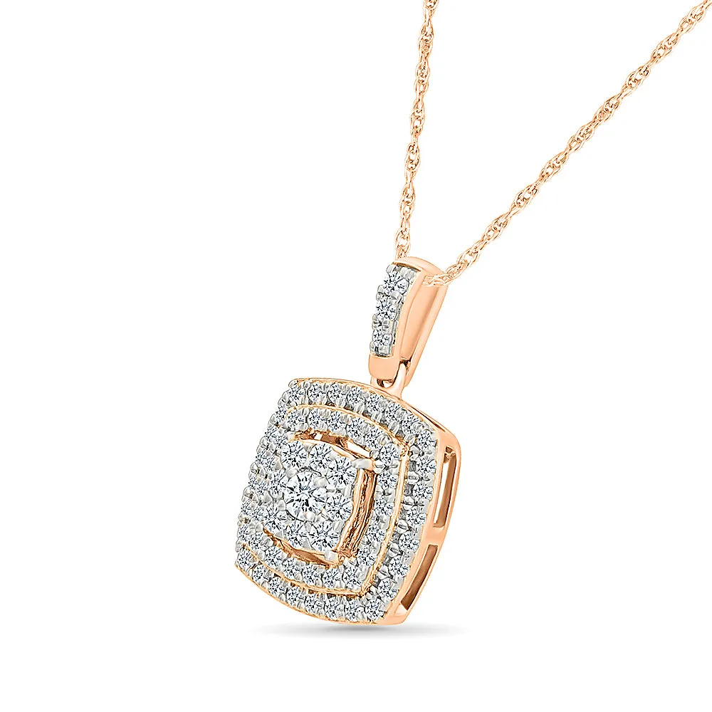 Multi-Row Diamond Pendant