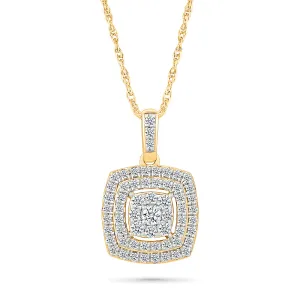 Multi-Row Diamond Pendant