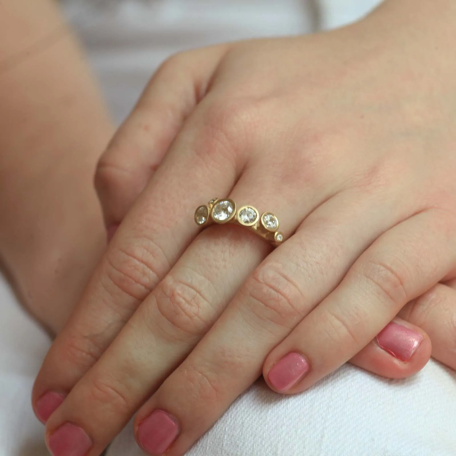 Multi Stone Diamond Engagement Ring