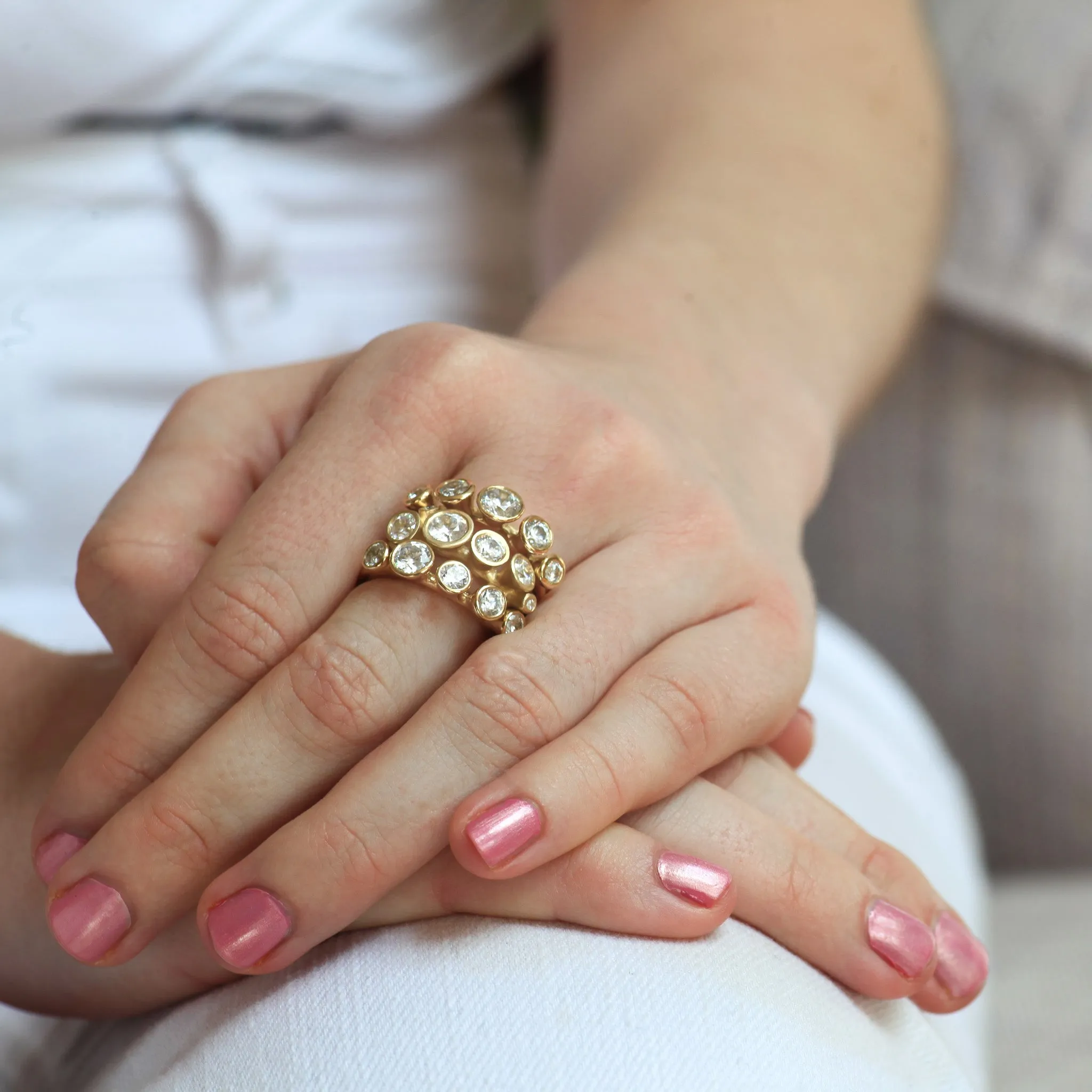 Multi Stone Diamond Engagement Ring