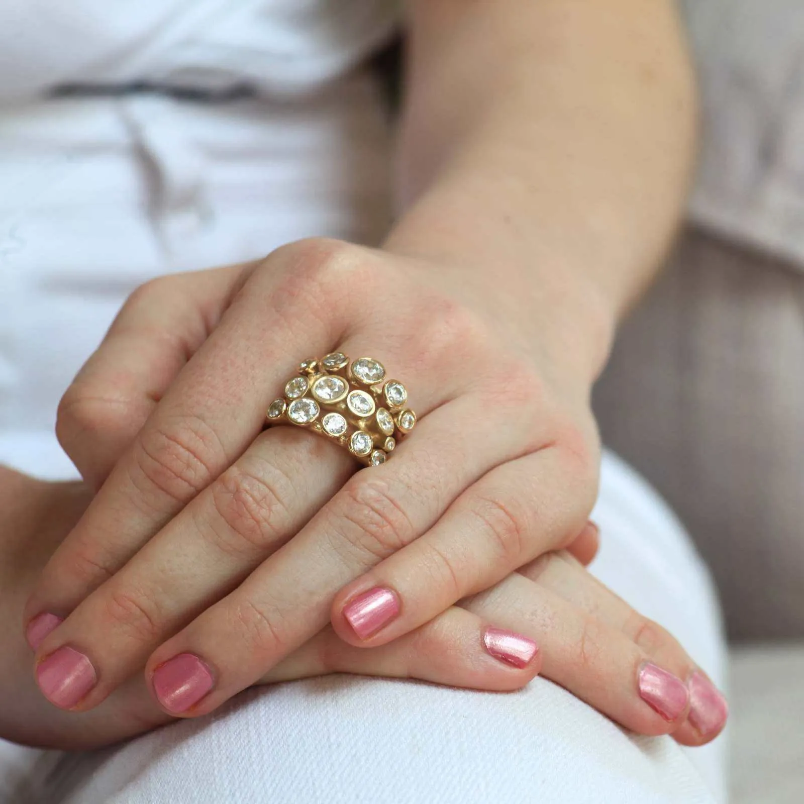 Multi Stone Diamond Engagement Ring