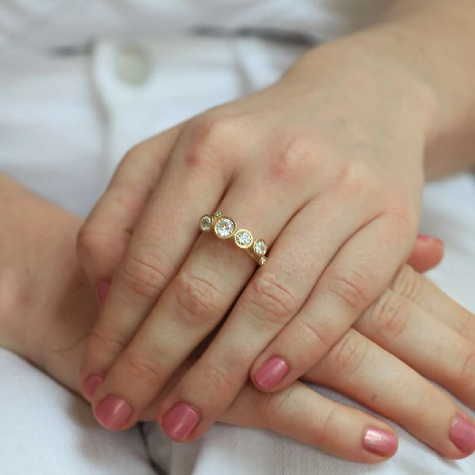 Multi Stone Diamond Engagement Ring