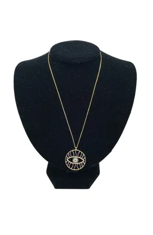 Multicolor CZ Evil Eye Necklace