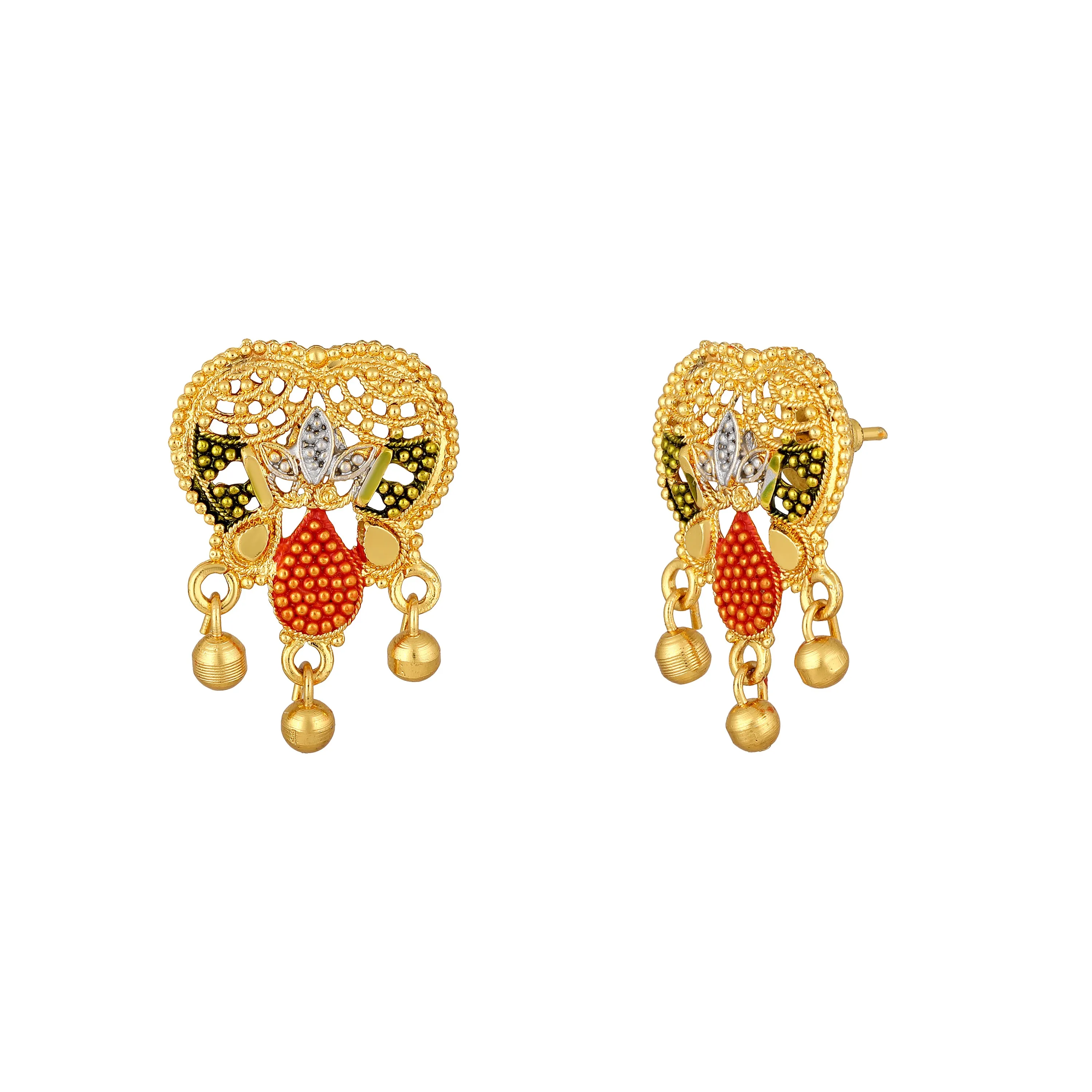 Multicoloured Meenakari Work Necklace Set