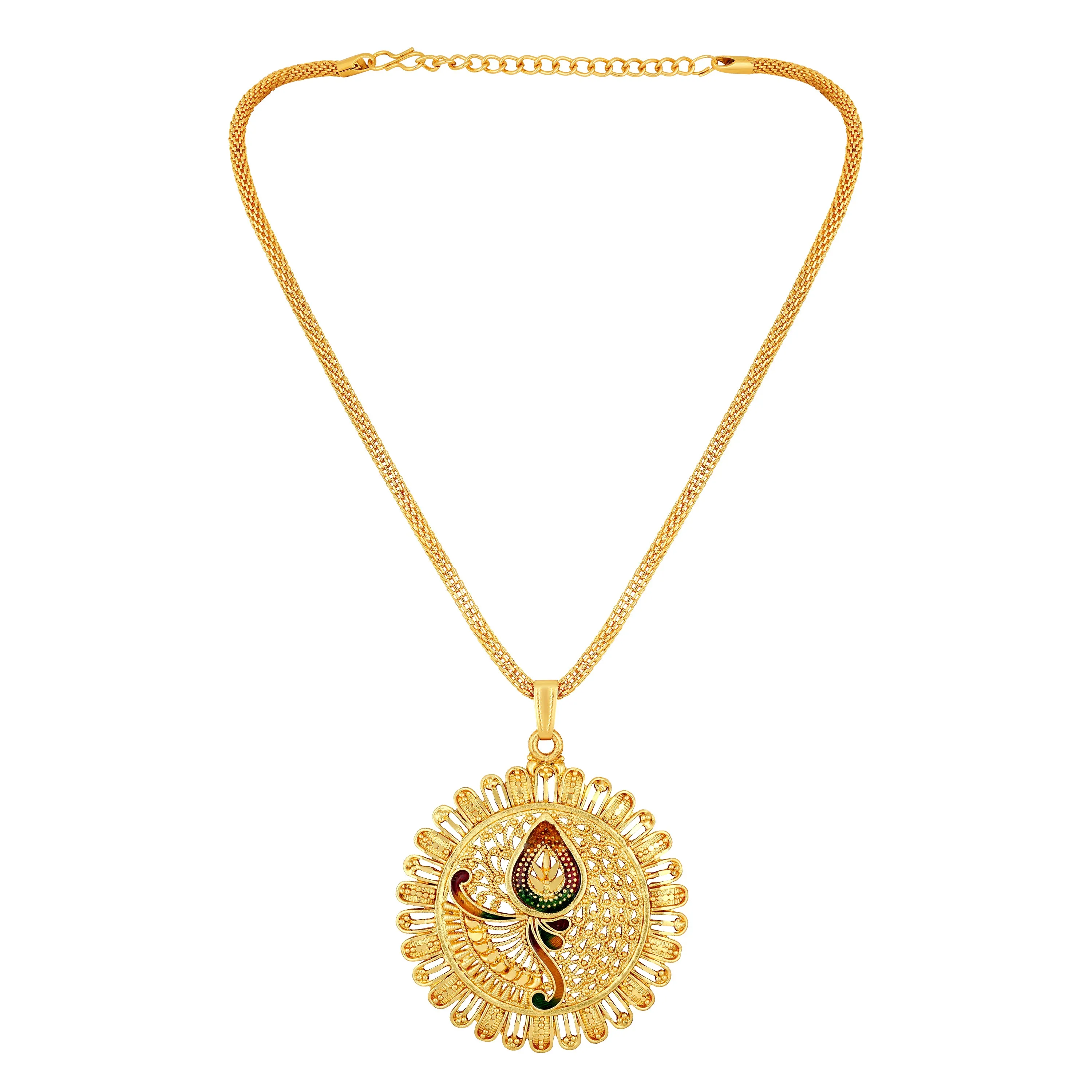 Multicoloured Meenakari Work Necklace Set