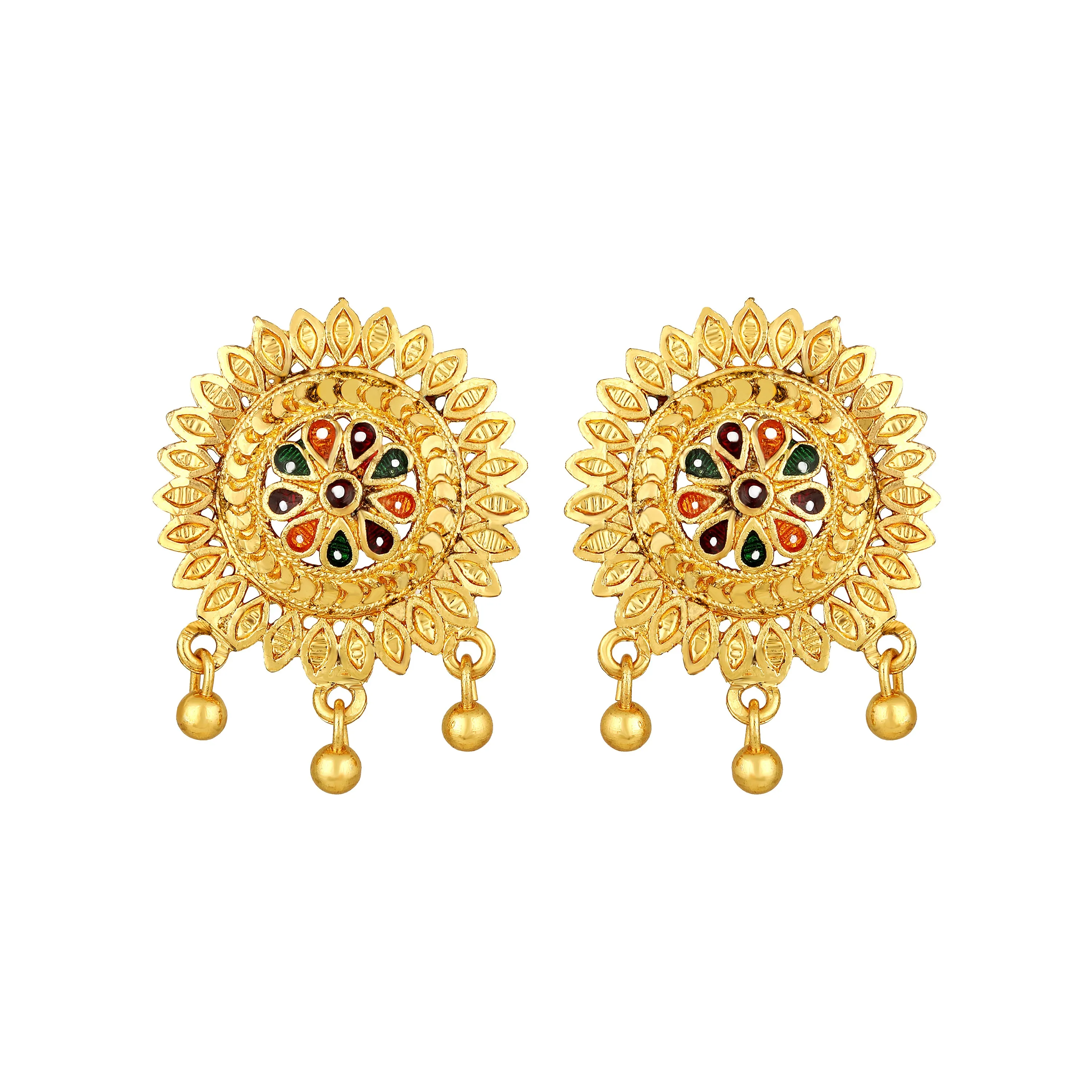 Multicoloured Meenakari Work Necklace Set