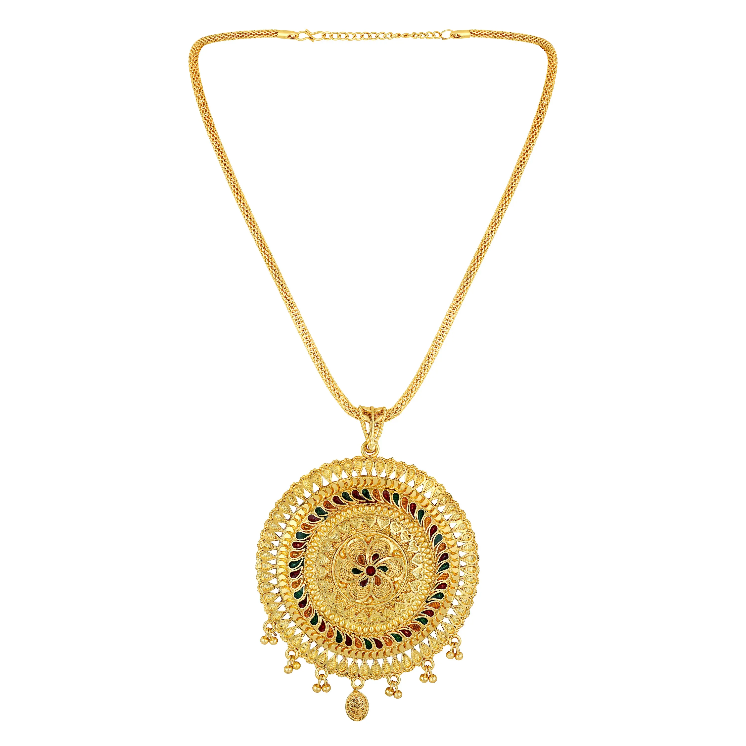 Multicoloured Meenakari Work Necklace Set