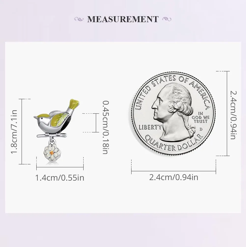 MUNDELL Authentic 925 Sterling Silver Mom Heart Shaped Pistol with Rose Charm Dala Horse Charm for Original Silver Bracelet or Bangle Jewelry Make Pendants