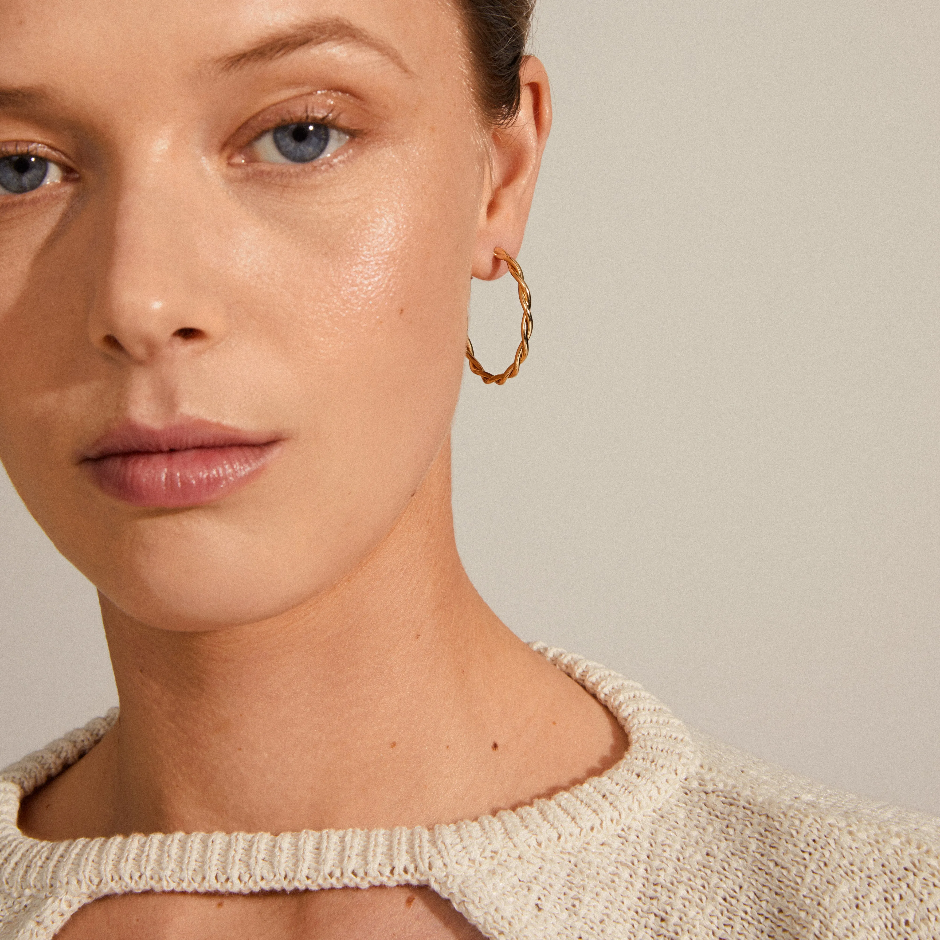 NAJA  large hoop earrings gold-plated