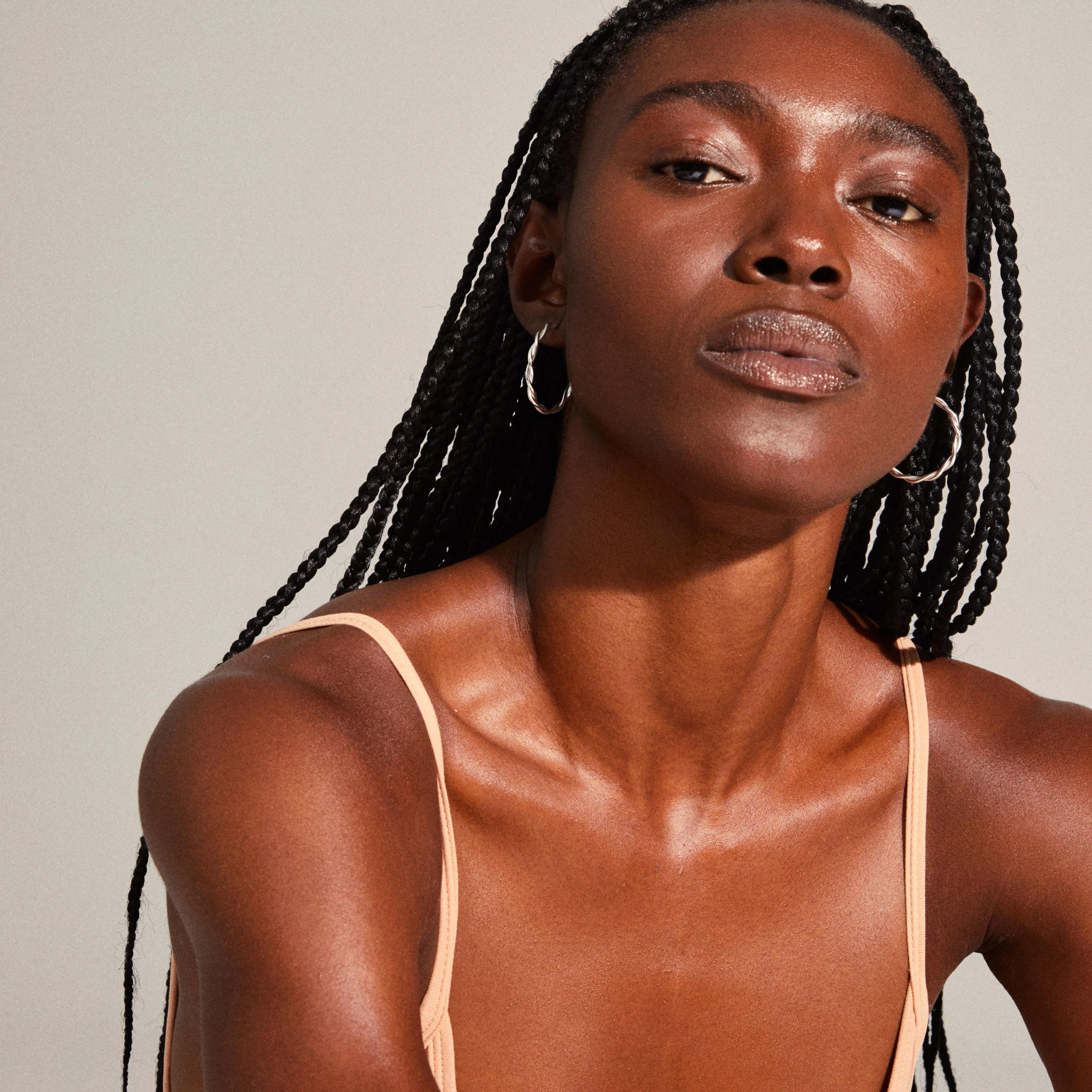 NAJA large hoop earrings silver-plated
