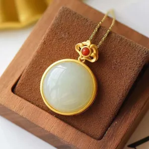 Natural Hetian Yuyuan brand Pendant Necklace