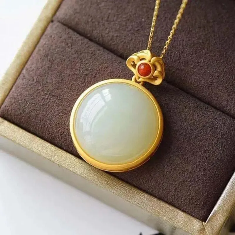 Natural Hetian Yuyuan brand Pendant Necklace