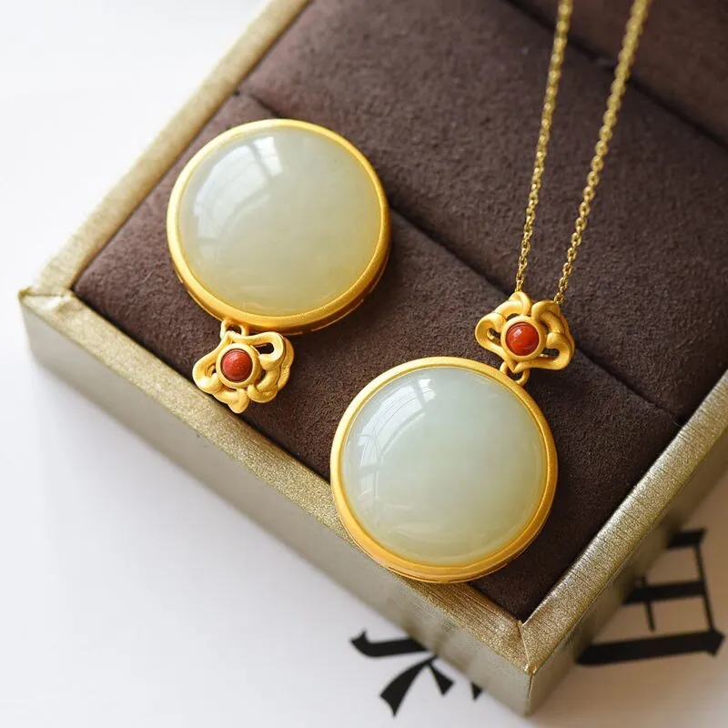 Natural Hetian Yuyuan brand Pendant Necklace