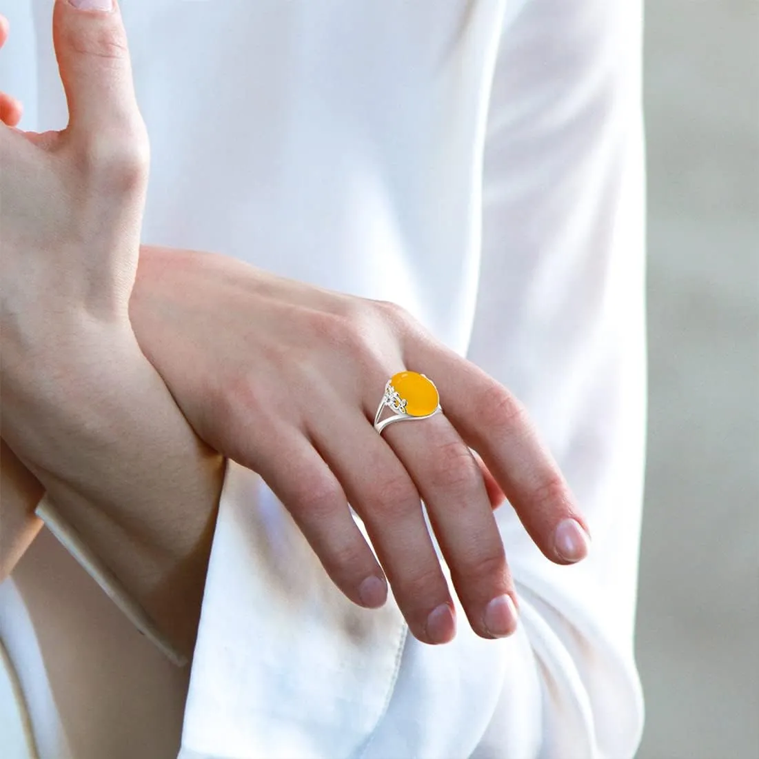 Natural Onyx Agate Stone Ring,S925 Sterling Silver Edged with Flower Vine Genuine Gemstone Turkey Ring Jewelry for Women