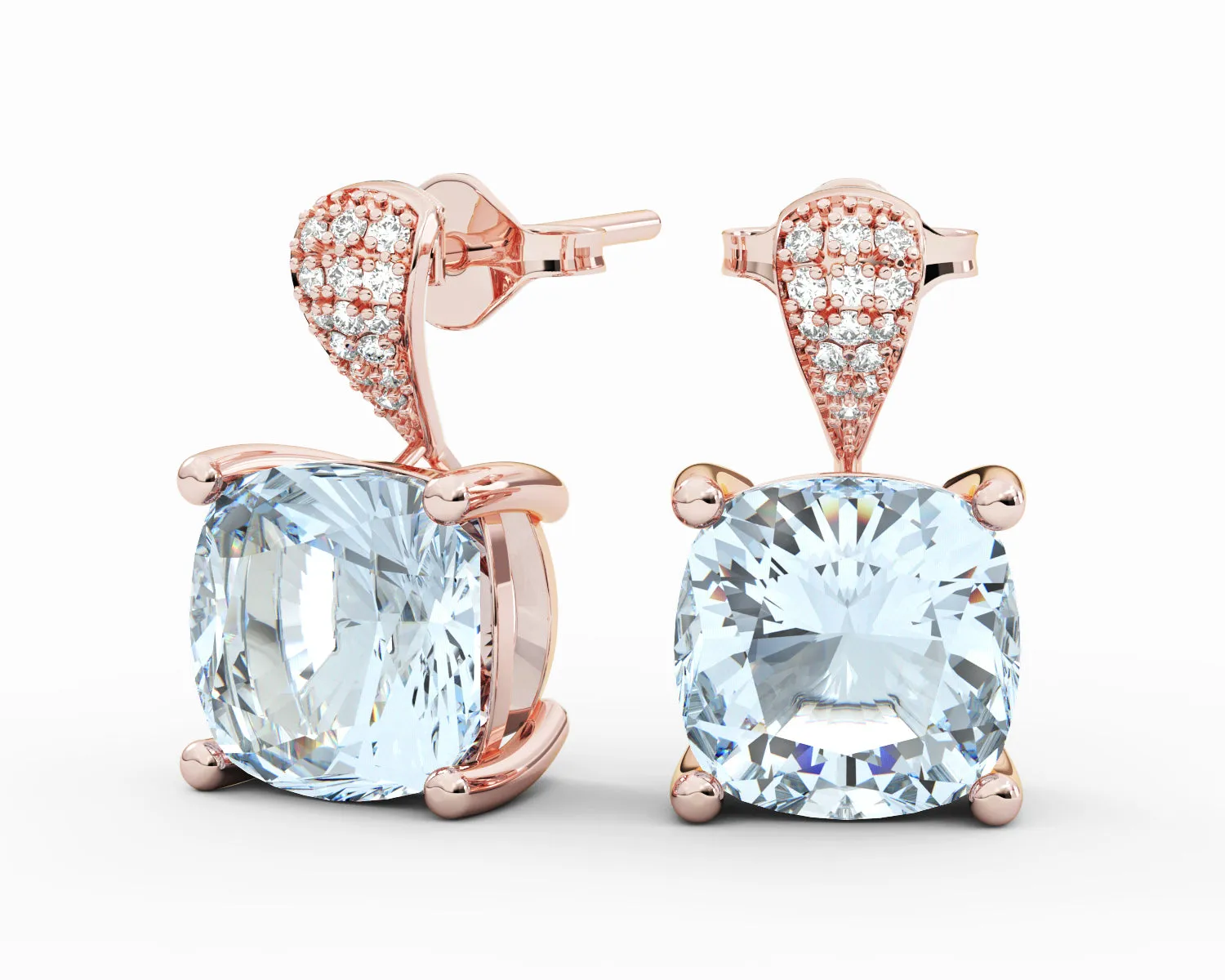 Natural Round Brilliant Cut Diamonds Earrings 502-E07562AQ