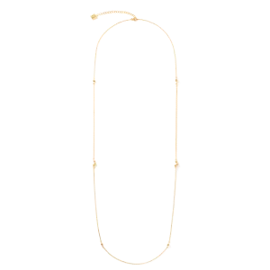 Necklace Dancing GeoCUBE® small chain long stainless steel gold